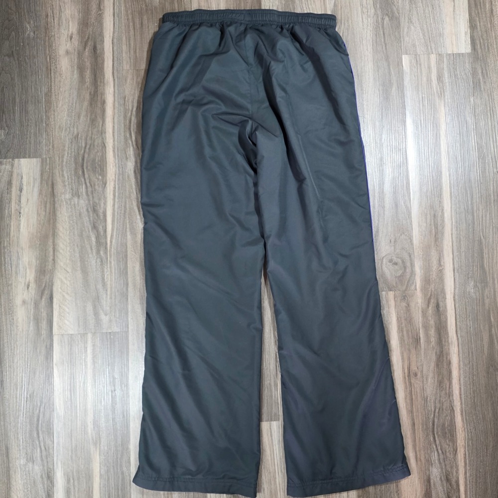 Reebok Mens Small TrackPants Gray Purple Side Stripe Mesh Lined Athletic Joggers - Picture 2 of 9